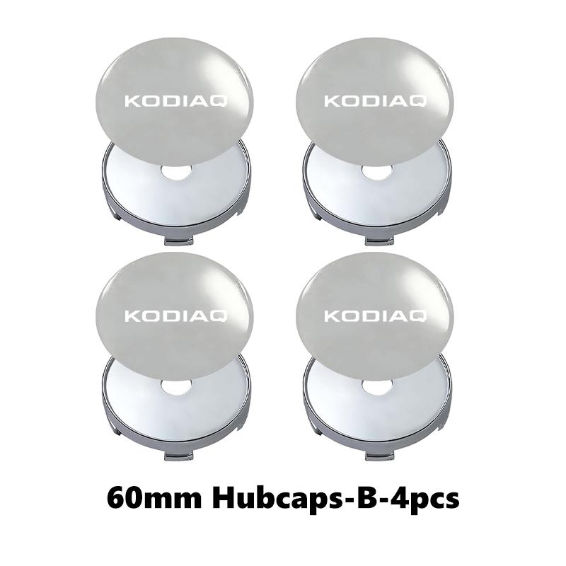 fjqcz7 For Skoda 4pcs 56mm 60mm Car Wheel Center Caps Hubcap Cover Fabia 1 2 Octavia a7 RS Superb Rapid Yeti Karoq Vision