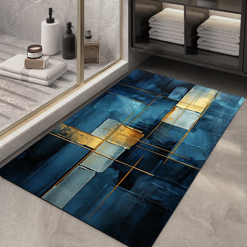 Коврик для пола Diatom Mud Light Luxury Air для ванной комнаты, противоскользящий коврик, мраморный абсорбирующий коврик для ванной комнаты