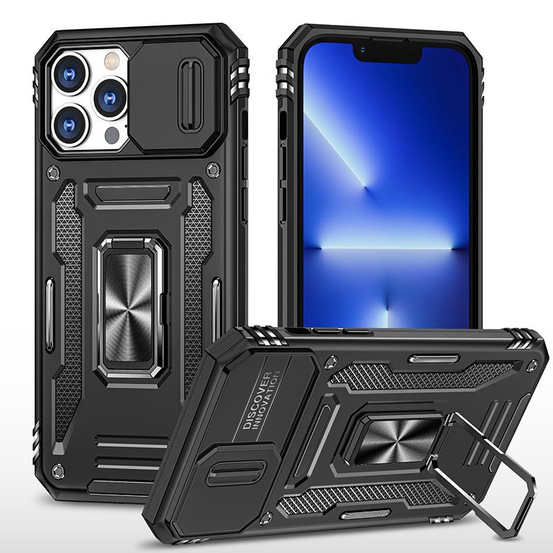 The New Model Is Suitable for IPhone17Pro Car Ring Holder Mobile Phone Case Apple 12 Guest Armor Protective Case.