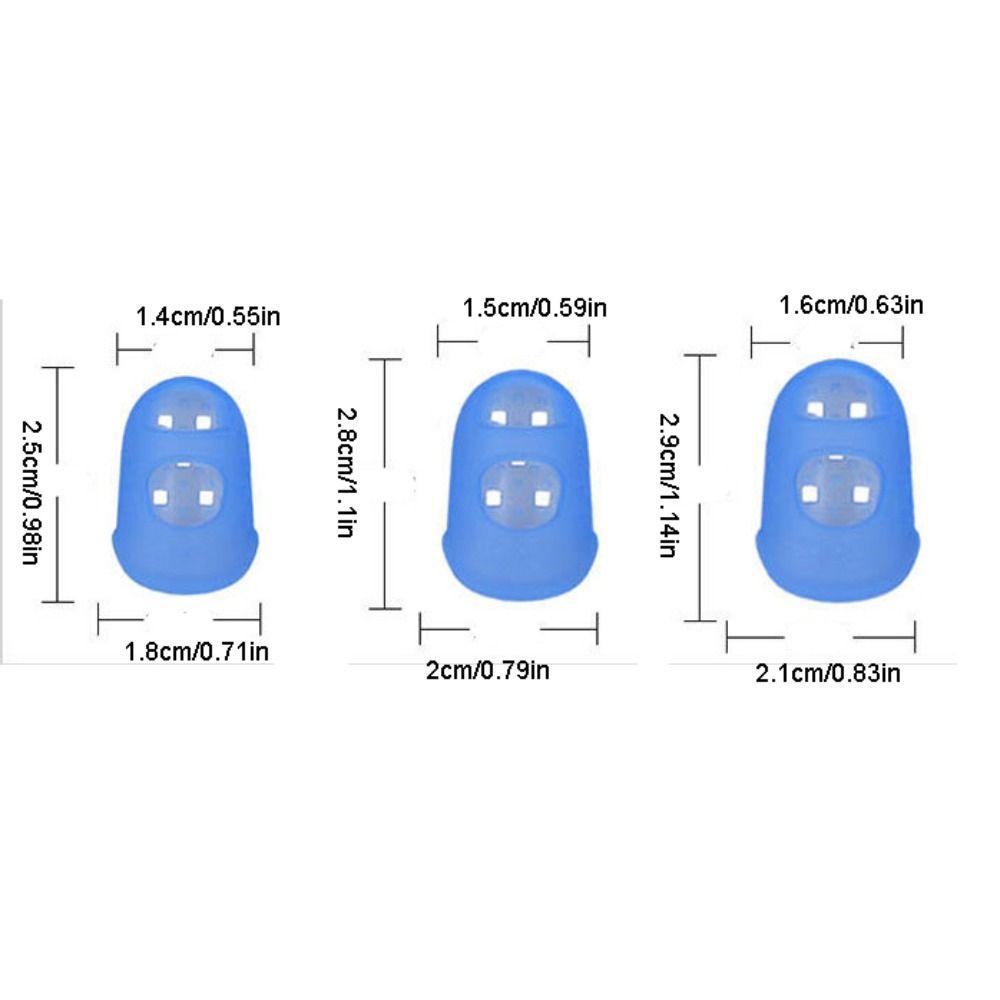 4pcs/set Non-Slip Silicone Finger Guards Rubber Thimble Guitar Fingertip Protectors   Unisex