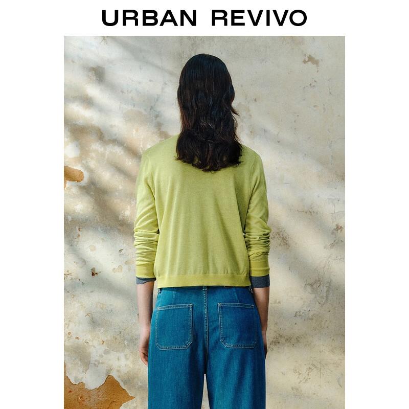 UR 2025 Осень Женский Повседневный Простой Вязаный Кардиган на Пуговицах