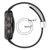 For Samsung Galaxy Watch Ultra 47mm Silicone Smartwatch Band Wrist Strap with Silver Magnetic Folding Buckle
