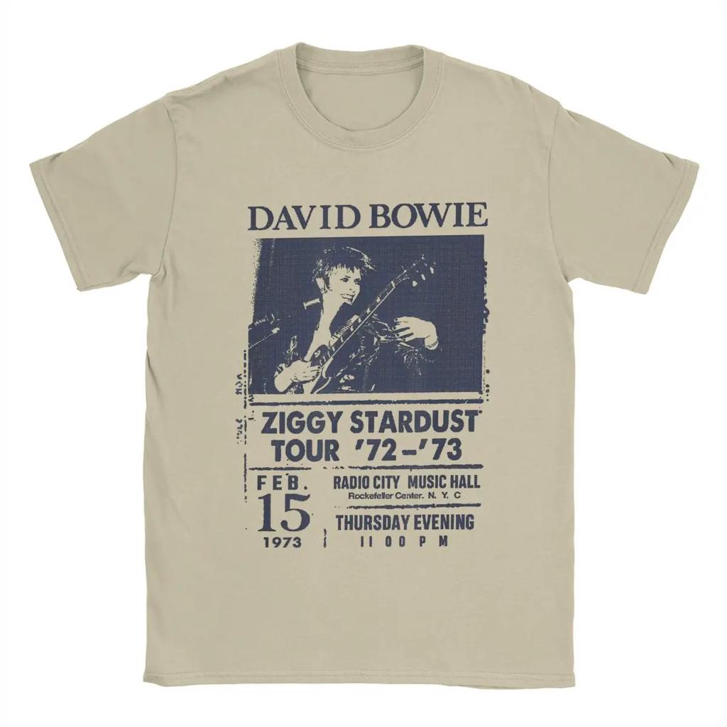 Мужская футболка David's Radio City Боуи Английский певец актер Повседневные футболки С коротким рукавом Круглый вырез Чистый хлопок Летние топы