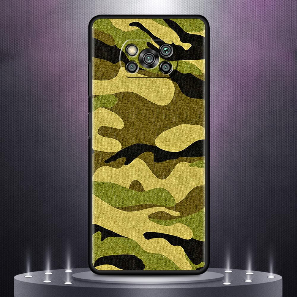 Чехол для телефона Xiaomi Mi Poco X3 NFC 10T Pro 11T 11 Lite Note 10 M3 9T F3 CC9 Мягкий чехол A2 F1 Shell Army Military Camouflage