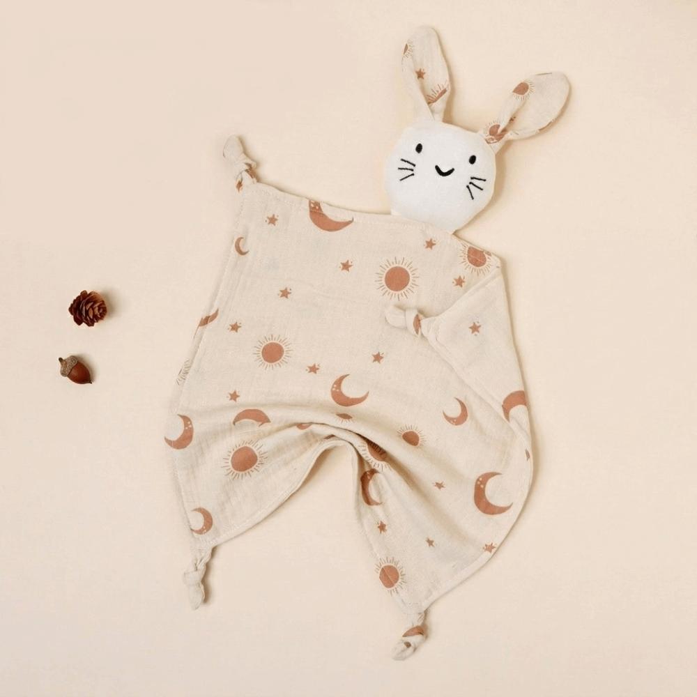 Cotton Security Blanket Double Layer Baby Lovey Cute Soothing Towel Nursery Comfort