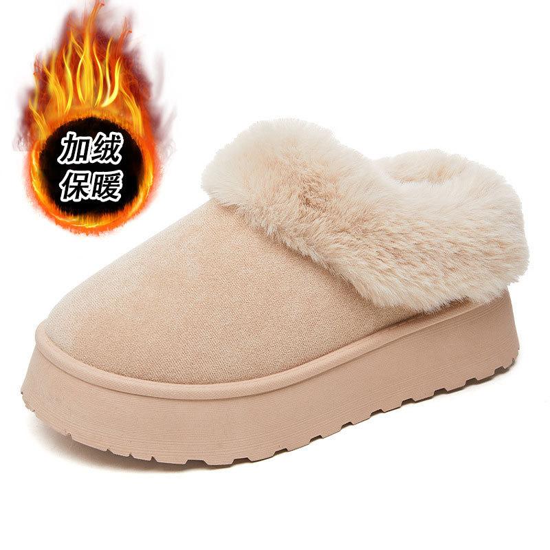 Зимние новые женские универсальные плюшевые хлопковые ботинки, короткие, с вельветом для сохранения тепла