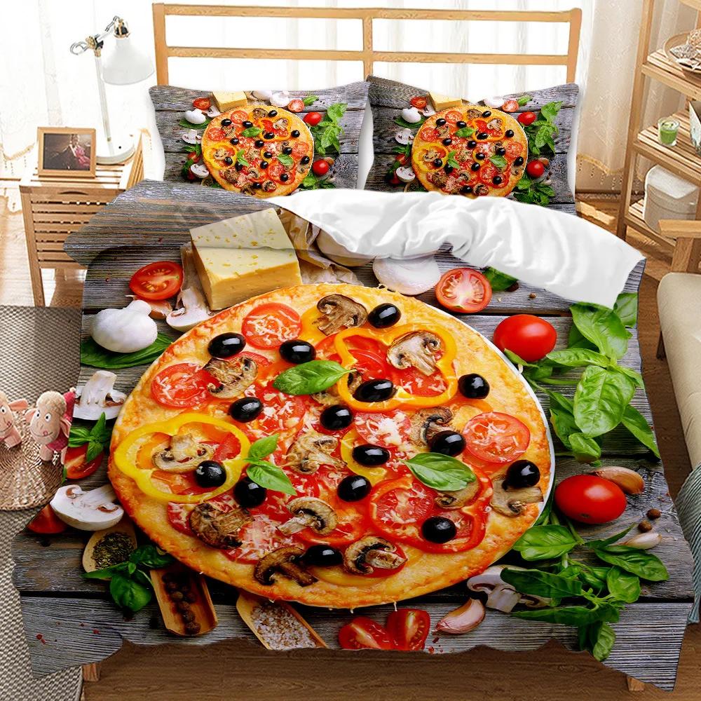 BEST.WENSD Quality 100% Cotton Bedding Set Winter Duvet Cover Sets Reactive Printing Small Fresh Food Doughnut Bedding Sets
