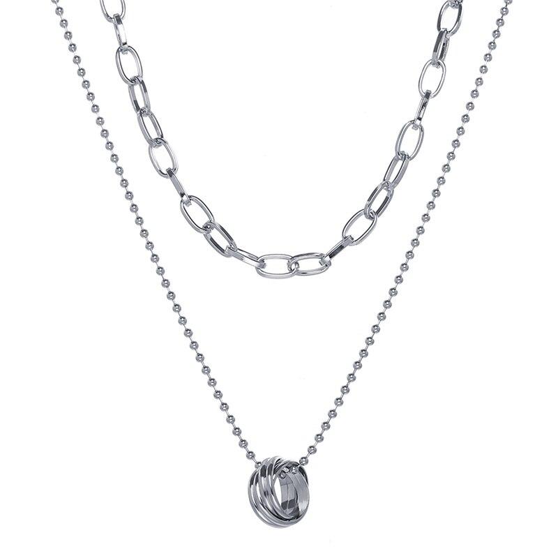 iF ME Модное многослойное круглое ожерелье с подвеской в ​​виде монеты с портретом для женщин, модное колье-чокер золотого, серебряного цвета, ювелирные изделия