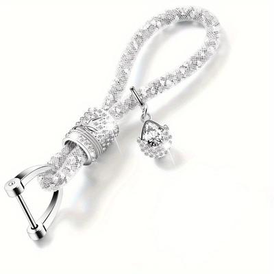 1 шт. Блестящий брелок для ключей автомобиля со стразами для женщин, гламурный аксессуар для ключей с блестящими кристаллами