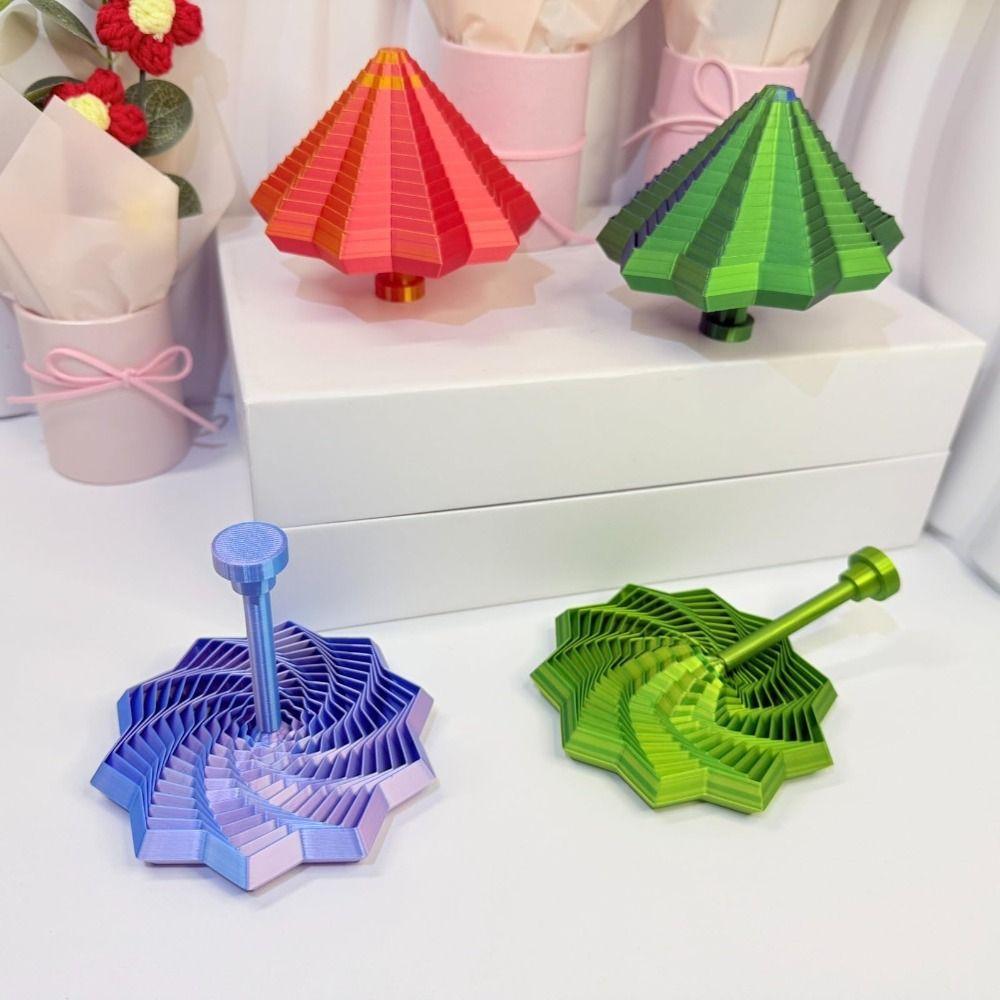 Geometric Design Fractal Fidget Star Model 3D Printing Whirling Spiral Ornaments Office/School