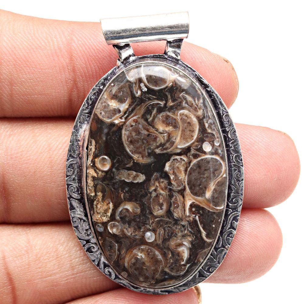 Подвеска Turtella Jasper Gemstone Подарок для нее Серебряные украшения 2"