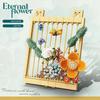 Creative Desktop Flower 3D Mural Building Blocks Butterfly Decoration Model Bricks Toy Christmas Birthday Gifts for Girls Women Mother Girlfriend