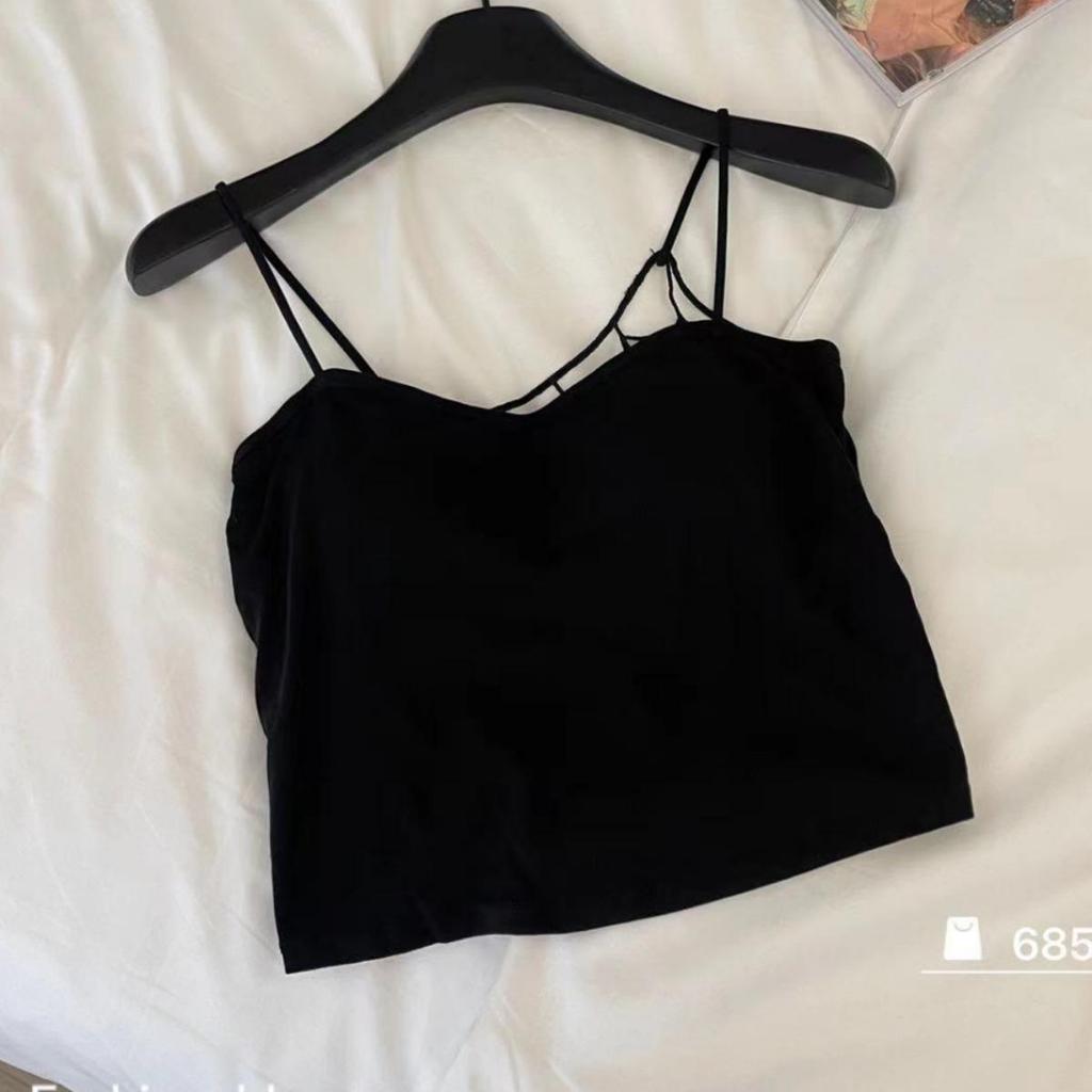 Spicy Girl Pure Cotton Back Support Camisole with Built-in Cups and Chest Pad