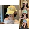 Delightful Yellow Floral Embroidered Baseball Cap For Women Casual And Cute Style