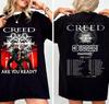 Двусторонняя футболка Creed Tour 2025 Черная Хлопок Все размеры S-5XL HD666 Унисекс Футболка