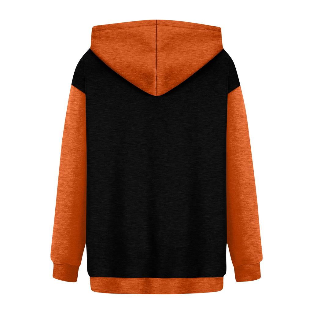 Women's Fashion Lightweight Long Sleeve Pullover With Halloween Print Hoodie