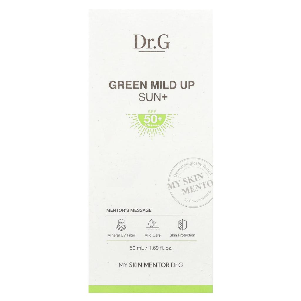 Dr. G, Green Mild Up Sun+, SPF 50+ PA++++, 50 Ml (1.69 Fl Oz)