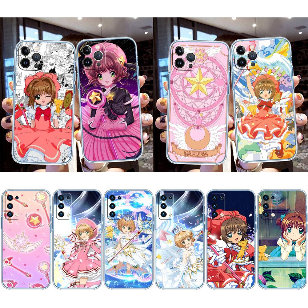 TR7 C-Cardcaptor S-Sakura Прозрачный чехол для телефона для Motorola Moto G7 G8 G9 G84 G85 G73 G24 G15 Z2 Play Power Plus