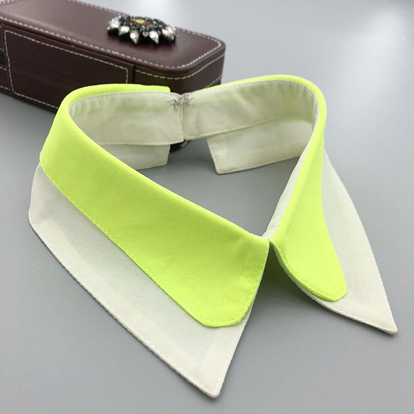 Белая черная рубашка с искусственным воротником для женщин, кружевной ажурный съемный воротник, ромбовидный лацкан, рубашка, блузка, топ, ожерелье, аксессуары для одежды