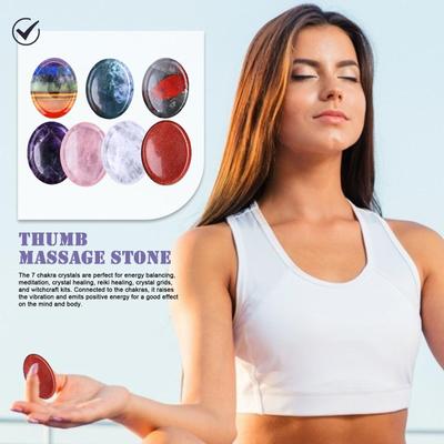 Камень для беспокойства большого пальца, чакра, камень для беспокойства, для исцеления, радужные кристаллы и целебные камни, натуральные кристаллы, драгоценные камни, беспокойство, стресс, Rel G8N2
