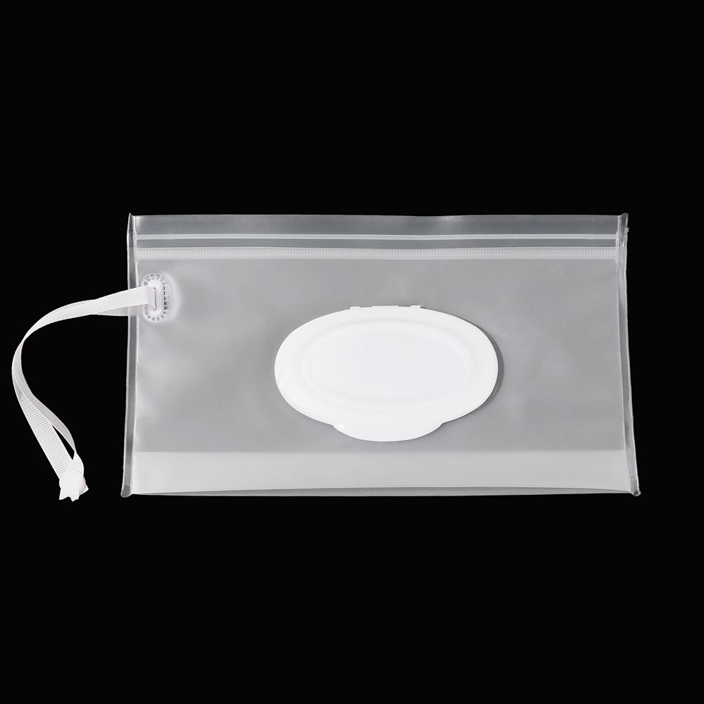 Easy-carry Snap Strap Cleaning Wet Wipes Bag Mask Case Cosmetic Container Napkin Storage Pouch