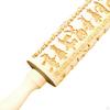 Тисненная скалка деревянная для печенья мелкотекстурная праздничная на тему Хэллоуина