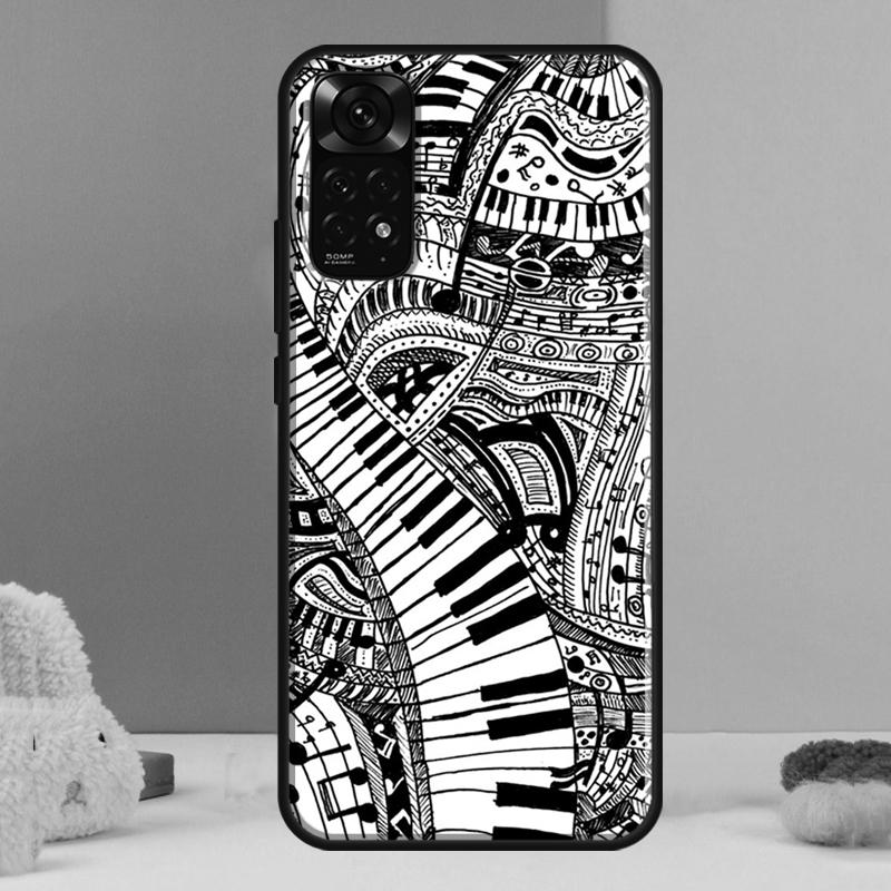 Музыкальный чехол 'Клавиши пианино' для Xiaomi Redmi Note 14 12 11 9 10 13 Pro 9S 10S 11S 12S Redmi 13C 10C 12C 14C