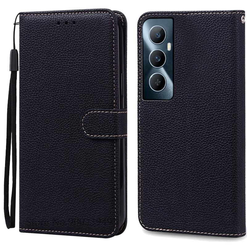 Для Realme C65 Чехол Мягкий Силиконовый Кошелек Кожаный Чехол Для Realme C65 Чехол Флип-Книжка Чехол Телефон Чехол Fundas Shell