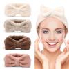 Hair Shower Headband Fuzzy Towel Headband for Washing Face Spa Headband Bowtie Makeup Headband