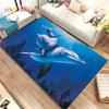 3D коврик для морского дна, подводный мир, дельфин, черепаха, коврик для гостиной, спальни, дивана, коврик, детский нескользящий напольный коврик