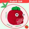 1/3Pcs Tomato Handmade Frend's Gifts Funny Doll With Card Knitted Crochet Room Decoration Positive Energy