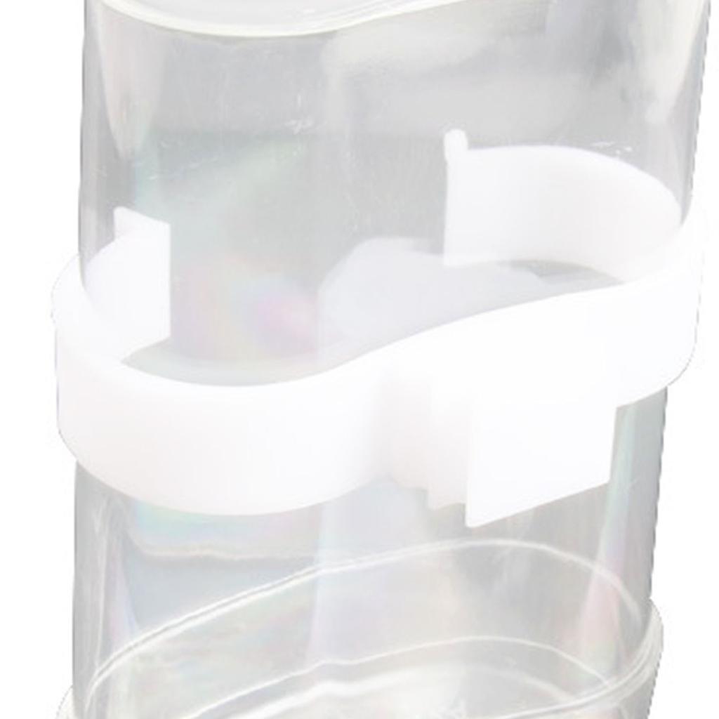 Automatic Feeder Waterer Transparent Acrylic Bird Food Feeder Dispenser Hanging Bird Feeder for Cage