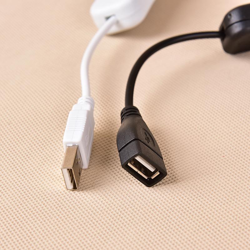USB-кабель между мужчинами и женщинами Переключатель ON OFF Кабель Переключатель светодиодной лампы Power Line 2 Color