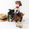 Novelty Dog Riding Denim Clothing Adjustable Cat Party Dressed Up Dog Cosplay Costumes  Photo Prop