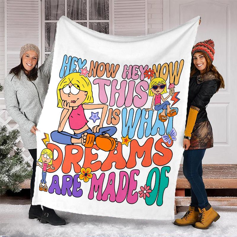 Lizzie McGuire Theme Printed Blanket - Perfect for Couch, Bed, Travel & Outdoor Use | Machine Washable, Cozy & Durable.