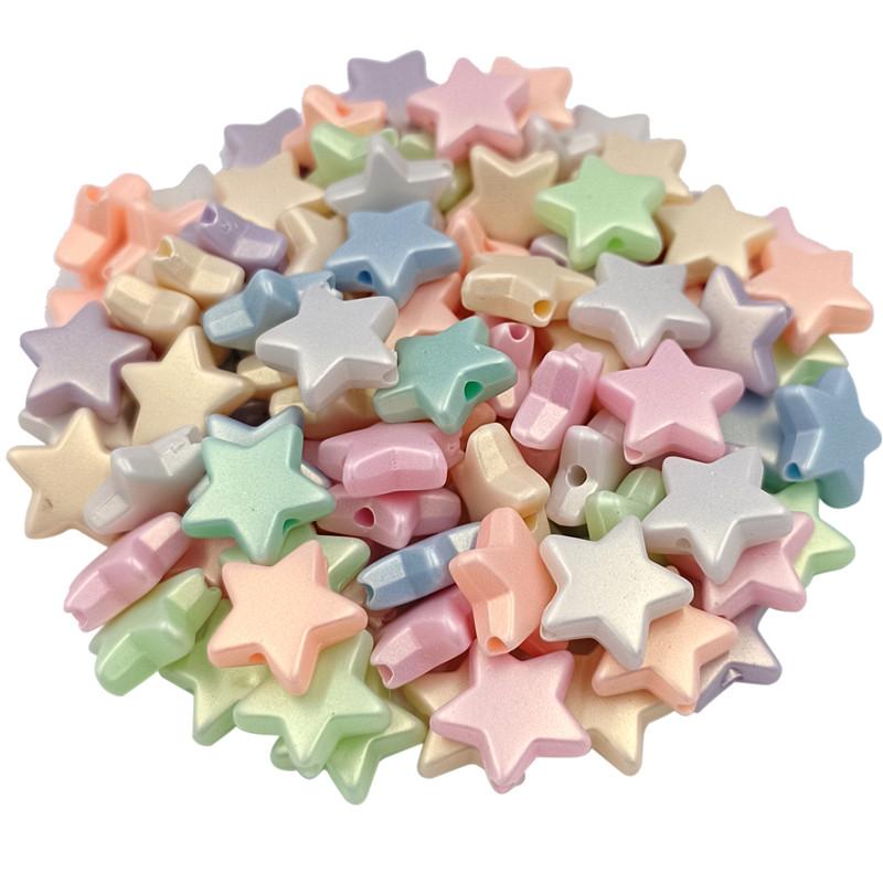 50-200 шт. изготовление ювелирных изделий сердце цветок звезда макарон матовый DIY для бусин
