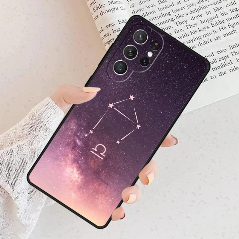 Овен Лев Весы Рыбы Дева Козерог Водолей Чехол Для Samsung Galaxy S25 S23 S30 S8 S21 S20 FE S24 S22 Note 10 20 Plus Ultra