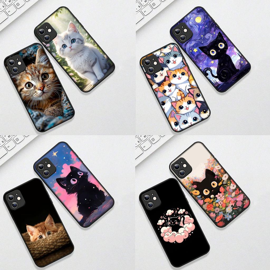 Чехол для Samsung Galaxy S10 S8 S9 Plus A33 A34 A31 70 A71 A72 Note 20 9 8 S10E Кейс Чехол для телефона Мультяшный Кот Мяу Котенок