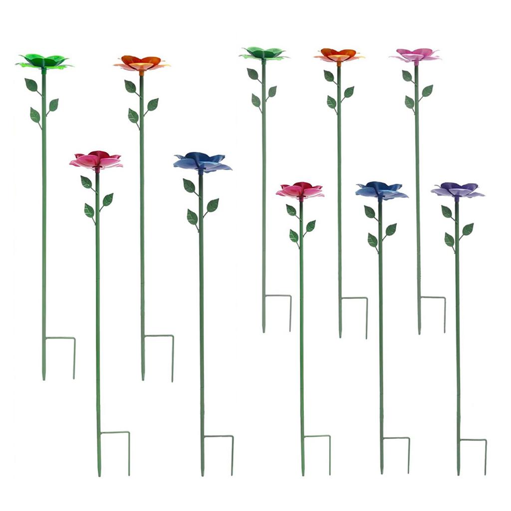 4/6 Pack Bee Watering Station Metal Butterfly Feeder with Flower Design Decorative Garden Stakes for Outdoor Yard Patio Decor