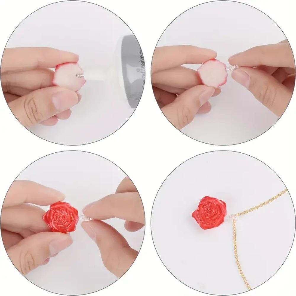 200 шт. Овальные приклеиваемые плоские дужки Прозрачный акрил Прозрачные подвески-кабошоны Дом