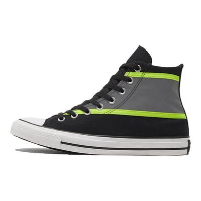 Chuck Taylor All Star Hi-Vis Canvas Wrapping Нескользящие Амортизирующие Высокие Кеды Унисекс Черный, Зеленый и Серый