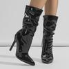 European and American Style Patent Leather Stiletto Over-the-Knee High Boots (10cm Heel)