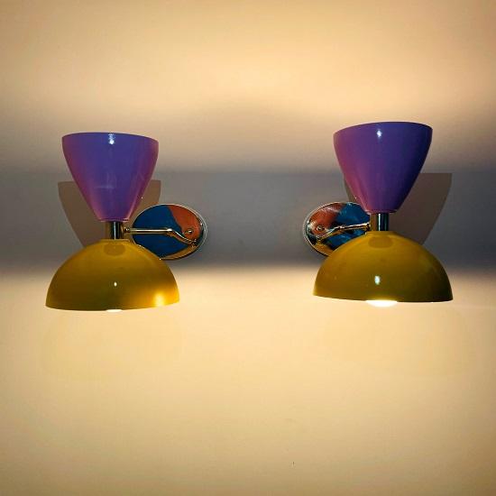 Латунный настенный бра середины 1950-х годов, итальянский стиль Stilnovo Diabolo | ЛЕЛО Дизайн | Универсальная лампа для чтения для прикроватной тумбочки, прихожей и входа в спа-салон