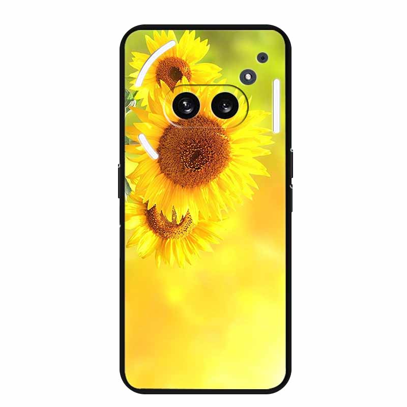 Чехол для Nothing Phone 2A 2 A Модный принт Черный силикон Мягкая задняя крышка Чехол для Nothing Phone 2a Чехол Phone2A Сумка 6.7"