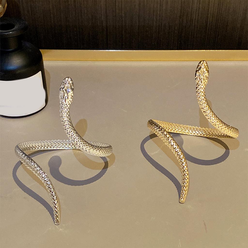 Elegant Armband Chain Blingbling Snake Arm Bracelets for Women Delicate Coils Armlet Armband Open Bangle