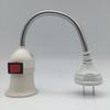 Flexible Hose Desk Lamp with E27 Swivel Head - Universal Socket & On/Off Switch, Adjustable Gooseneck for Home/Office Use