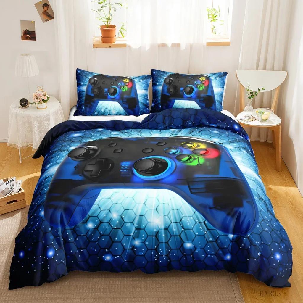 2025 Luxury New 3D Print Teens Video Games Duvet Cover King Gamepad Controller Bedding Set Youth Game Bedding Set Quilt Cover