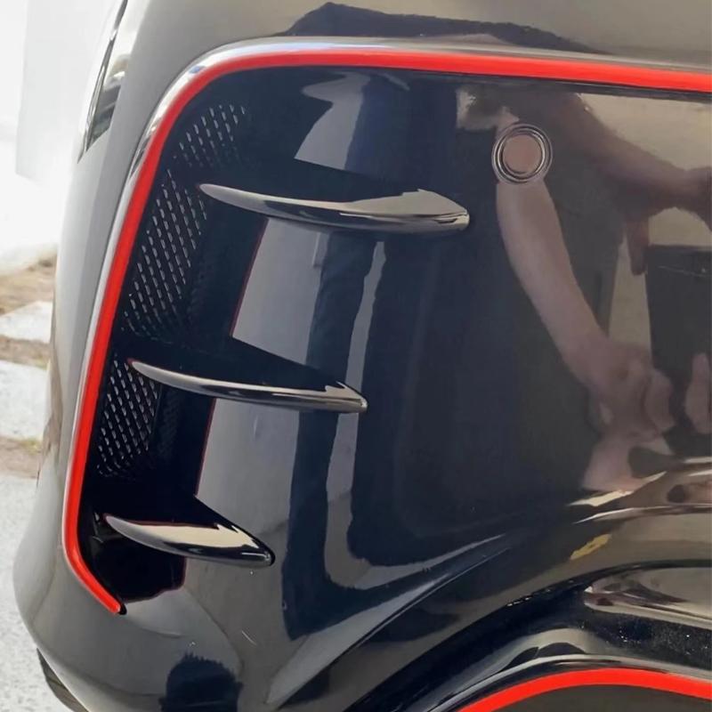 Задний бампер автомобиля Canards Side Vent Spoiler Anti Collision Guard для Mercedes Benz W176 A200 A250 A260 A45 AMG 2013-2018