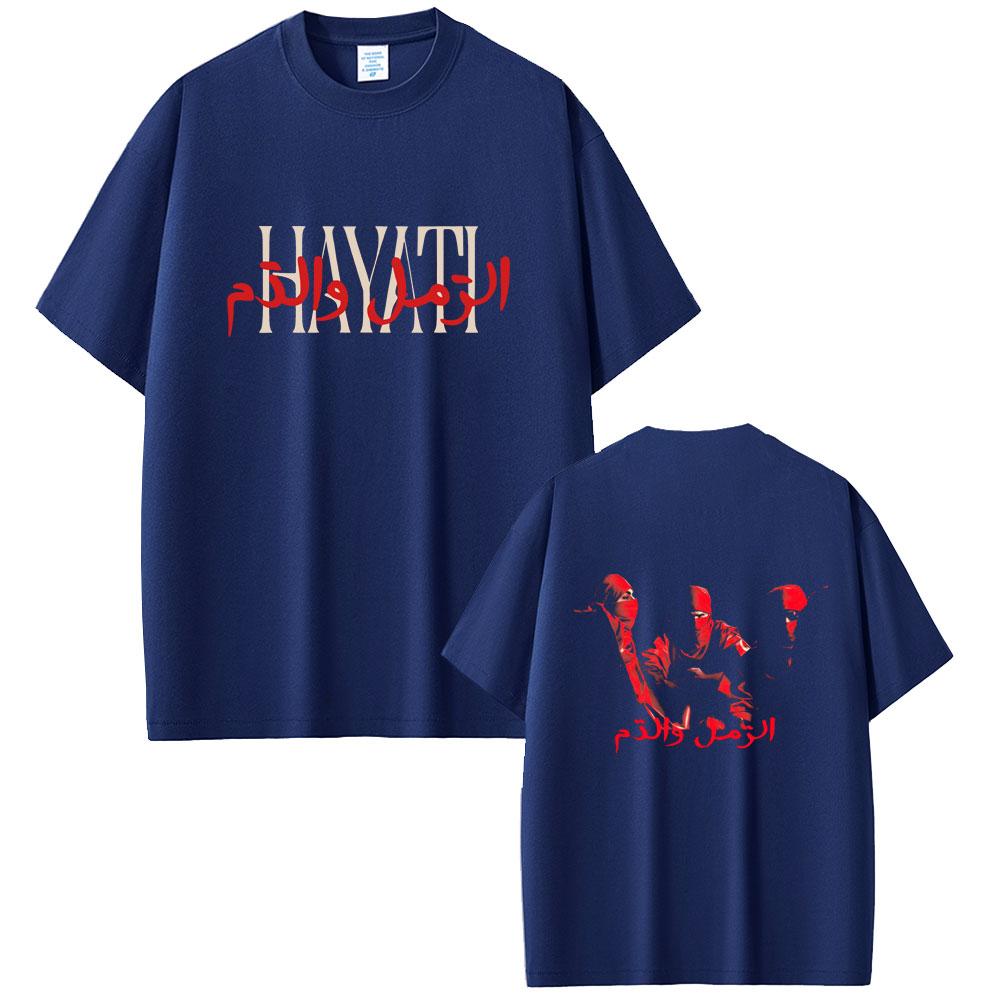 Rapper Niro HAYATI Album Graphic T Shirts Male Fashion Oversized Streetwear Men Women Casual Soft Cotton Short Sleeve Tshirt