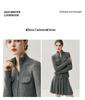 Korean Style Women's Cashmere Knit Cardigan - Slim Fit with Zipper Lapel and Long Sleeves for Versatile Wear